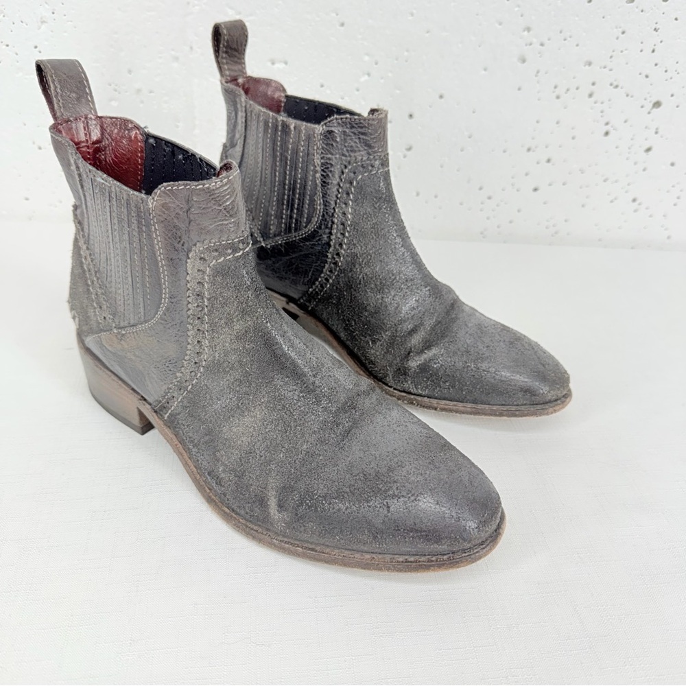Bed Stu Women’s size 7.5 Ellice Low Chelsea Western Rough Oiled Suede Boots